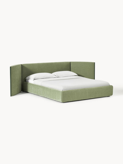Otivo Upholstered Bed, Folding Headboard
