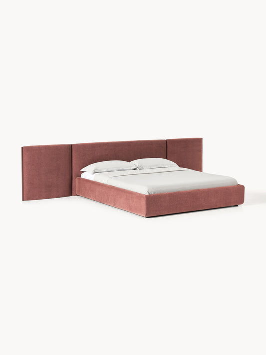 Otivo Upholstered Bed, Folding Headboard