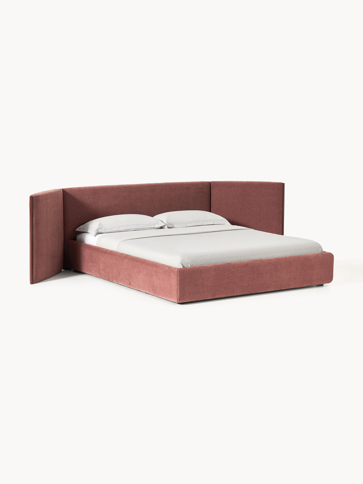 Otivo Upholstered Bed, Folding Headboard