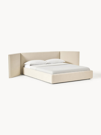 Otivo Upholstered Bed, Folding Headboard