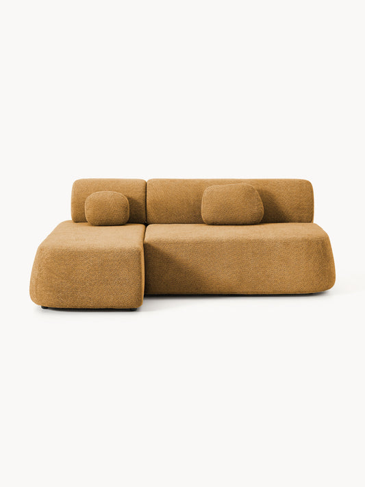 Paova Sofa Bed in Teddy Bouclé with Storage