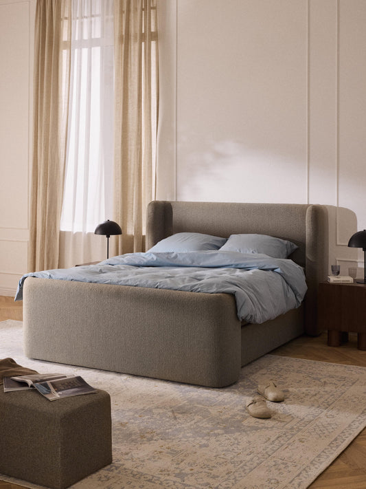 Perlana Bouclé Box Spring Bed