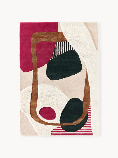 Roscia Hand-Tufted Wool Rug, High-Low Texture