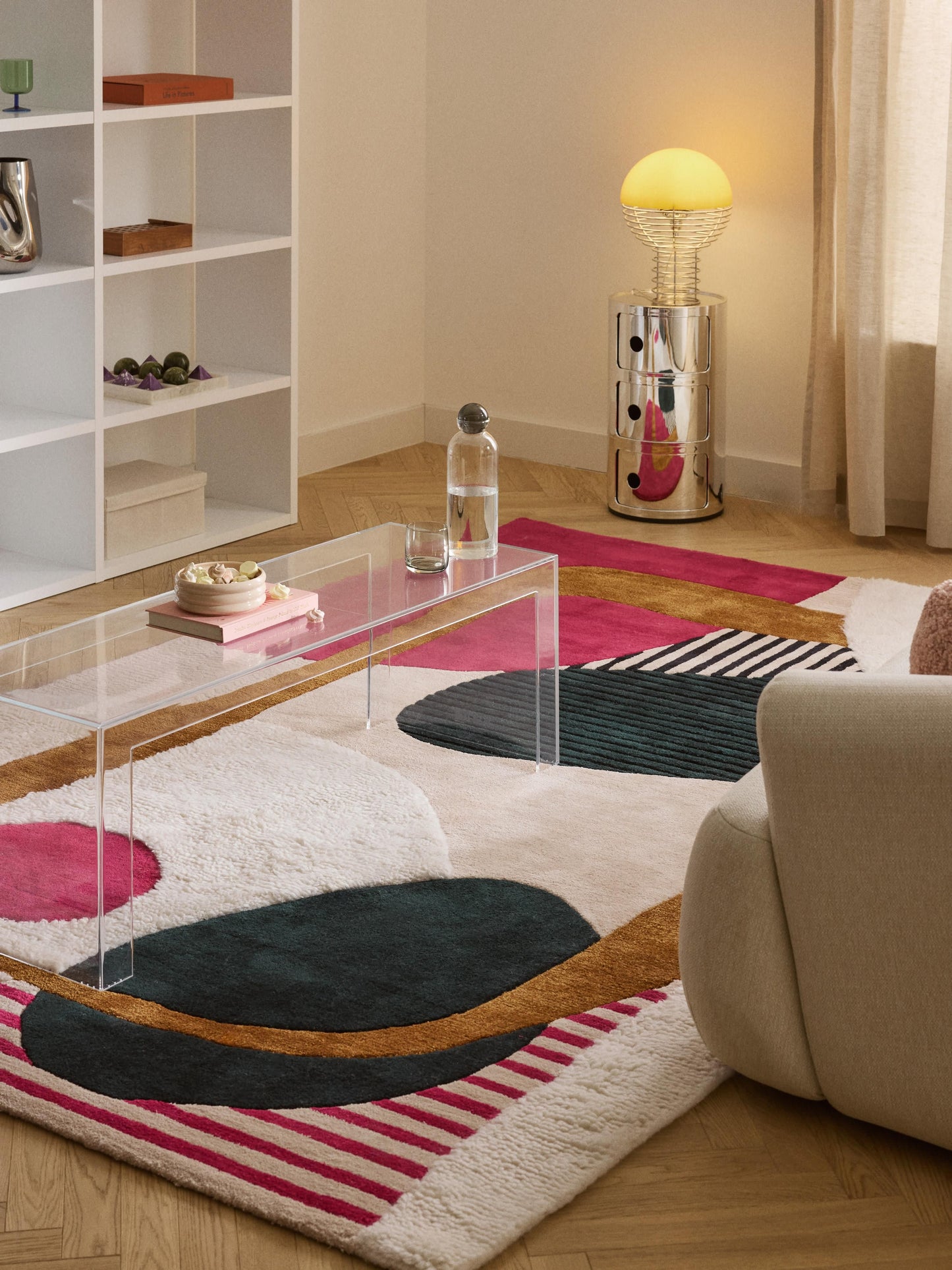 Roscia Hand-Tufted Wool Rug, High-Low Texture