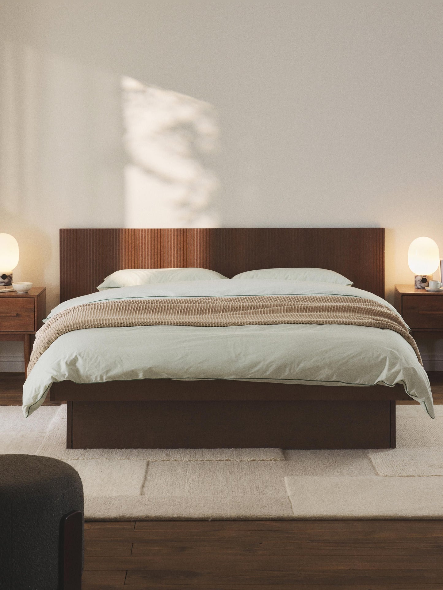 Satova Wooden Bed with Drawers and Headboard