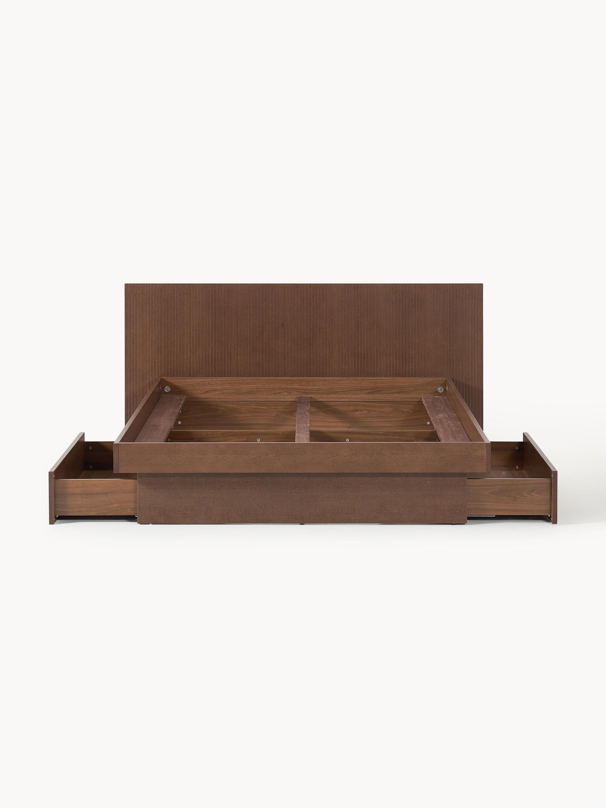 Satova Wooden Bed with Drawers and Headboard
