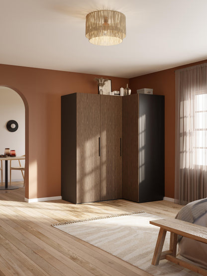 Simena Modular Corner Wardrobe, 165 cm Wide, in Various Sizes