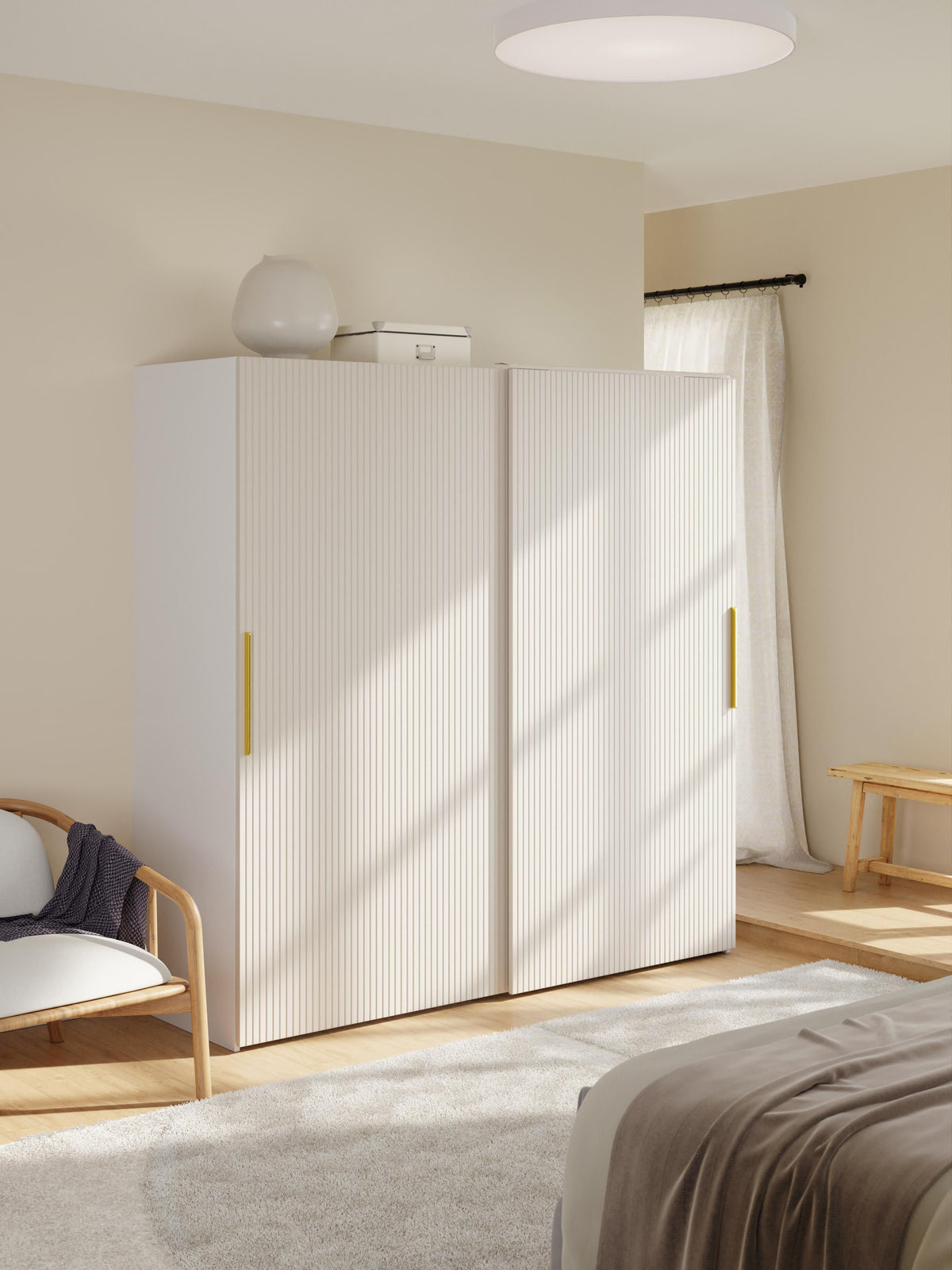 Simena Modular Sliding-Door Wardrobe, 200 cm Wide, in Various Sizes