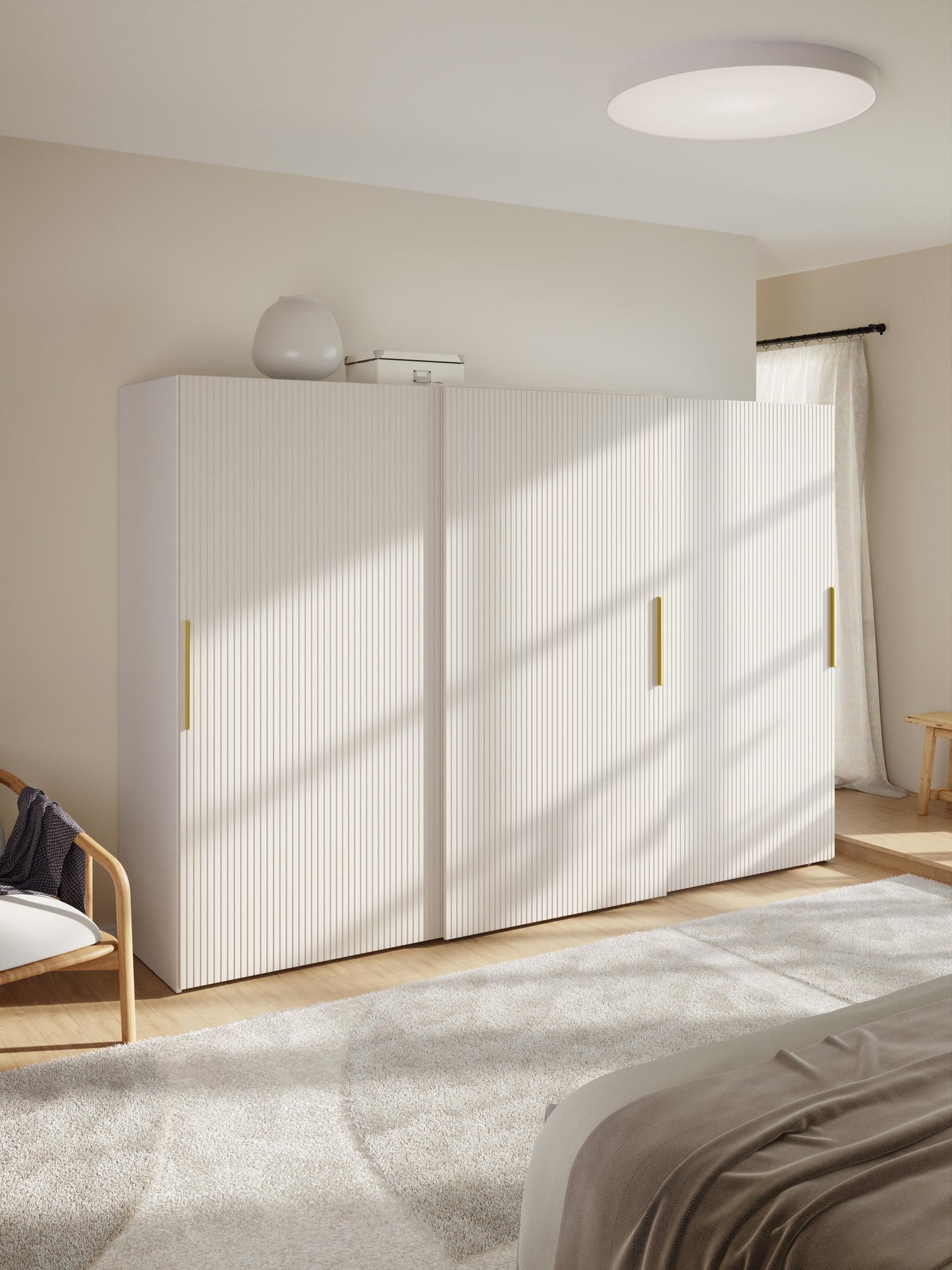 Simena Modular Sliding-Door Wardrobe, 300 cm Wide, in Various Sizes