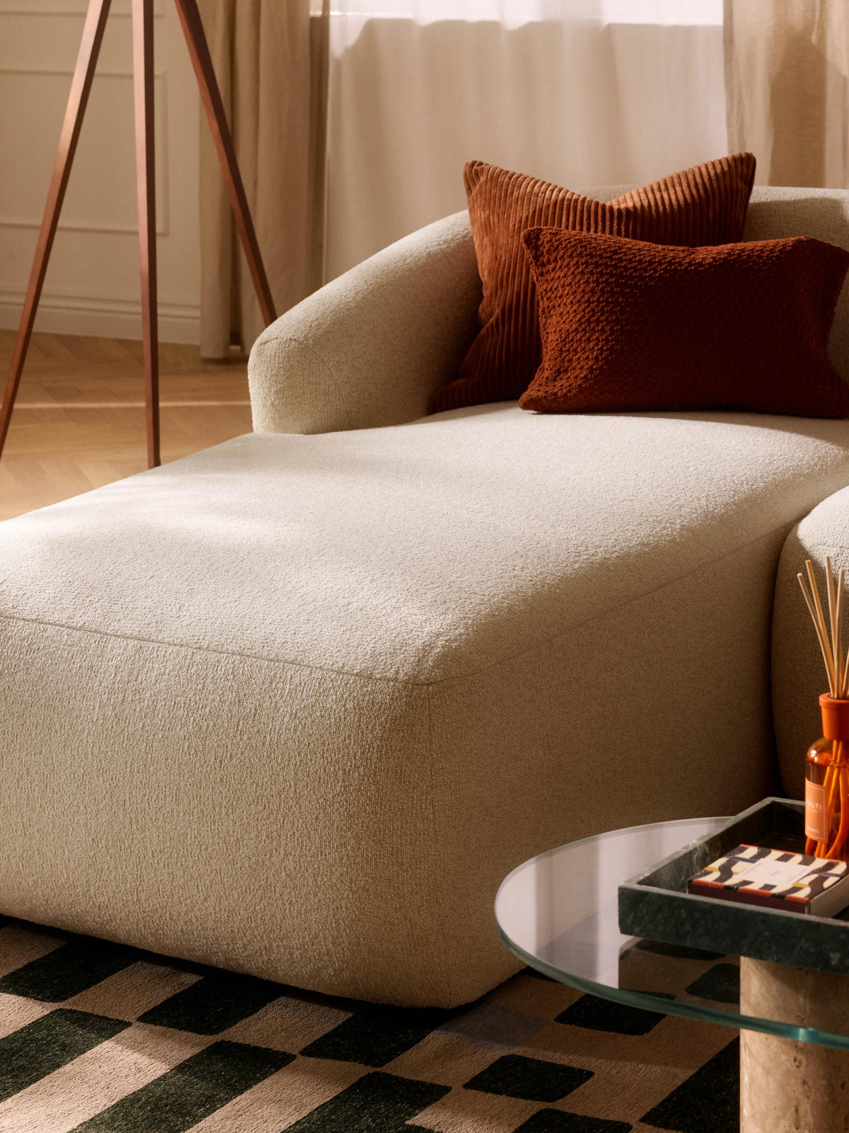 Sovia Bouclé Chaise Corner Module