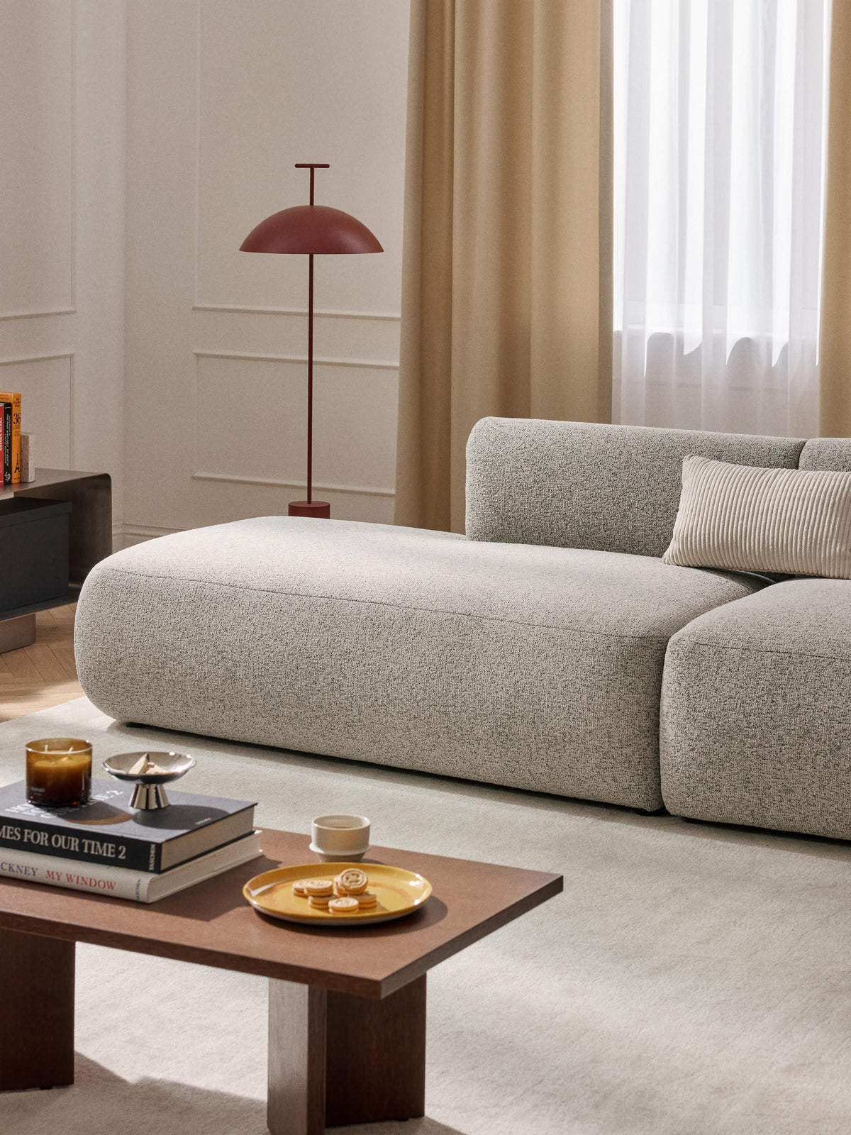 Sovia Chaise Module in Bouclé