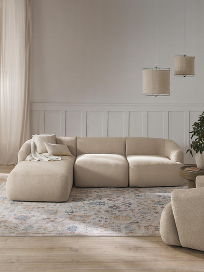 Sovia Modular Bouclé Corner Sofa (3-Seater)