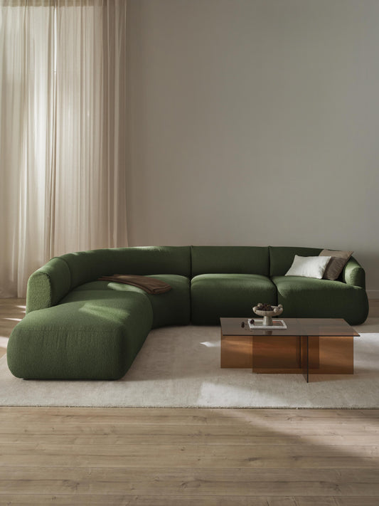 Sovia Modular Bouclé Corner Sofa (4-Seater)