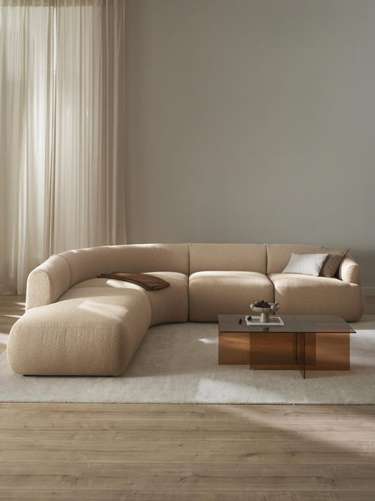 Sovia Modular Bouclé Corner Sofa (4-Seater)