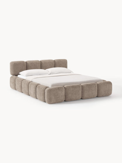 Taylora Upholstered Bed in Teddy Bouclé