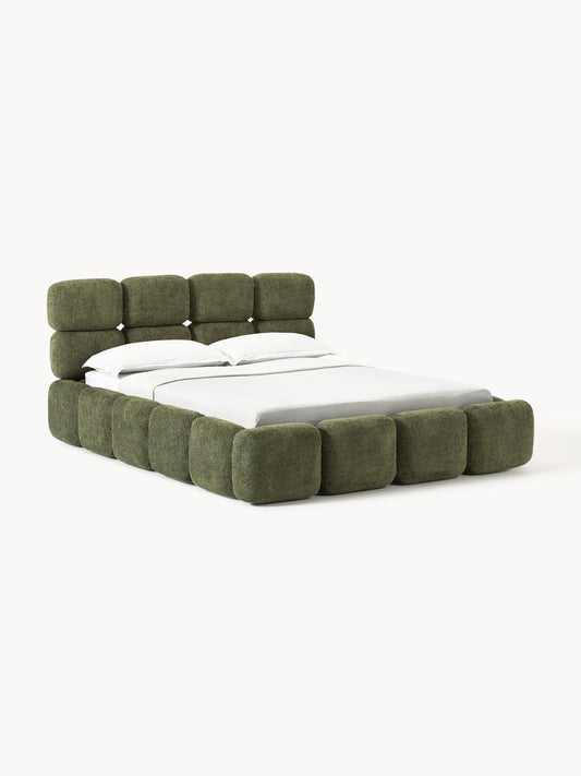 Taylora Upholstered Bed in Teddy Bouclé
