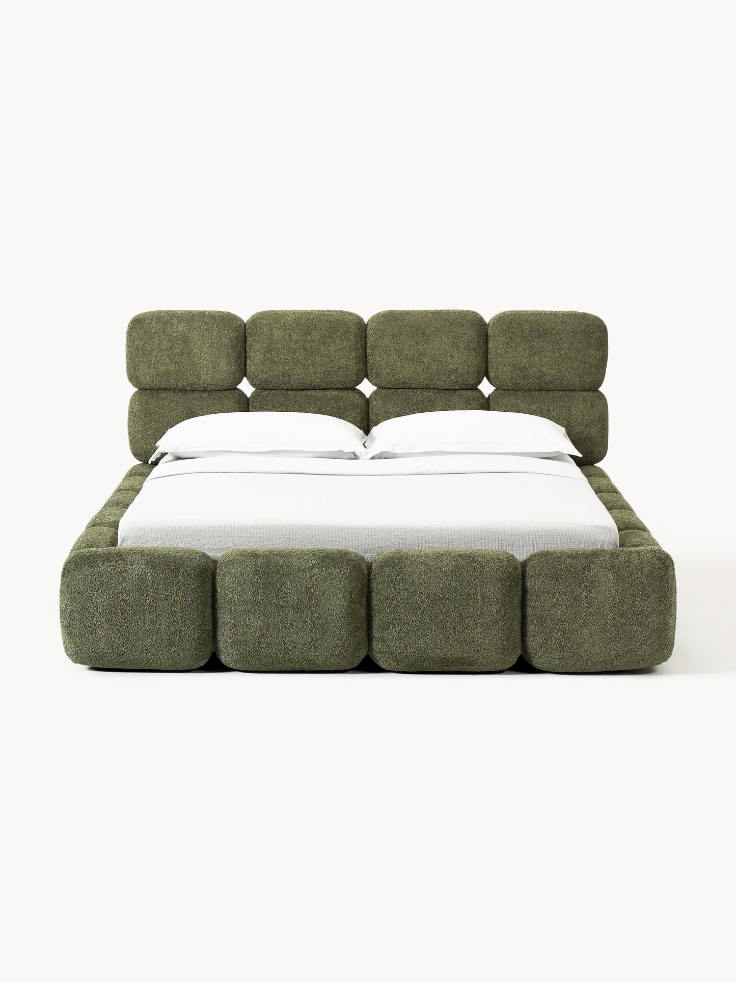 Taylora Upholstered Bed in Teddy Bouclé