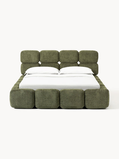 Taylora Upholstered Bed in Teddy Bouclé