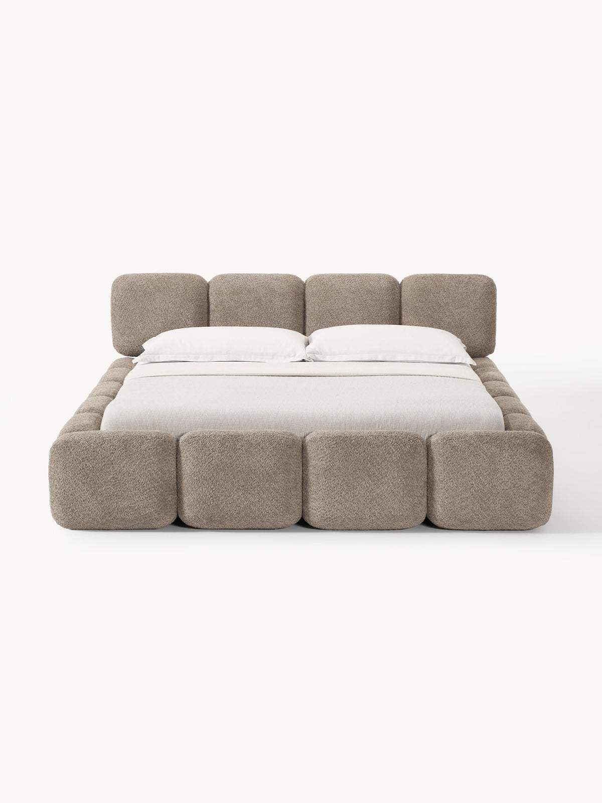 Taylora Upholstered Bed in Teddy Bouclé