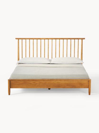 Windaro Wooden Bed with Pine Headboard