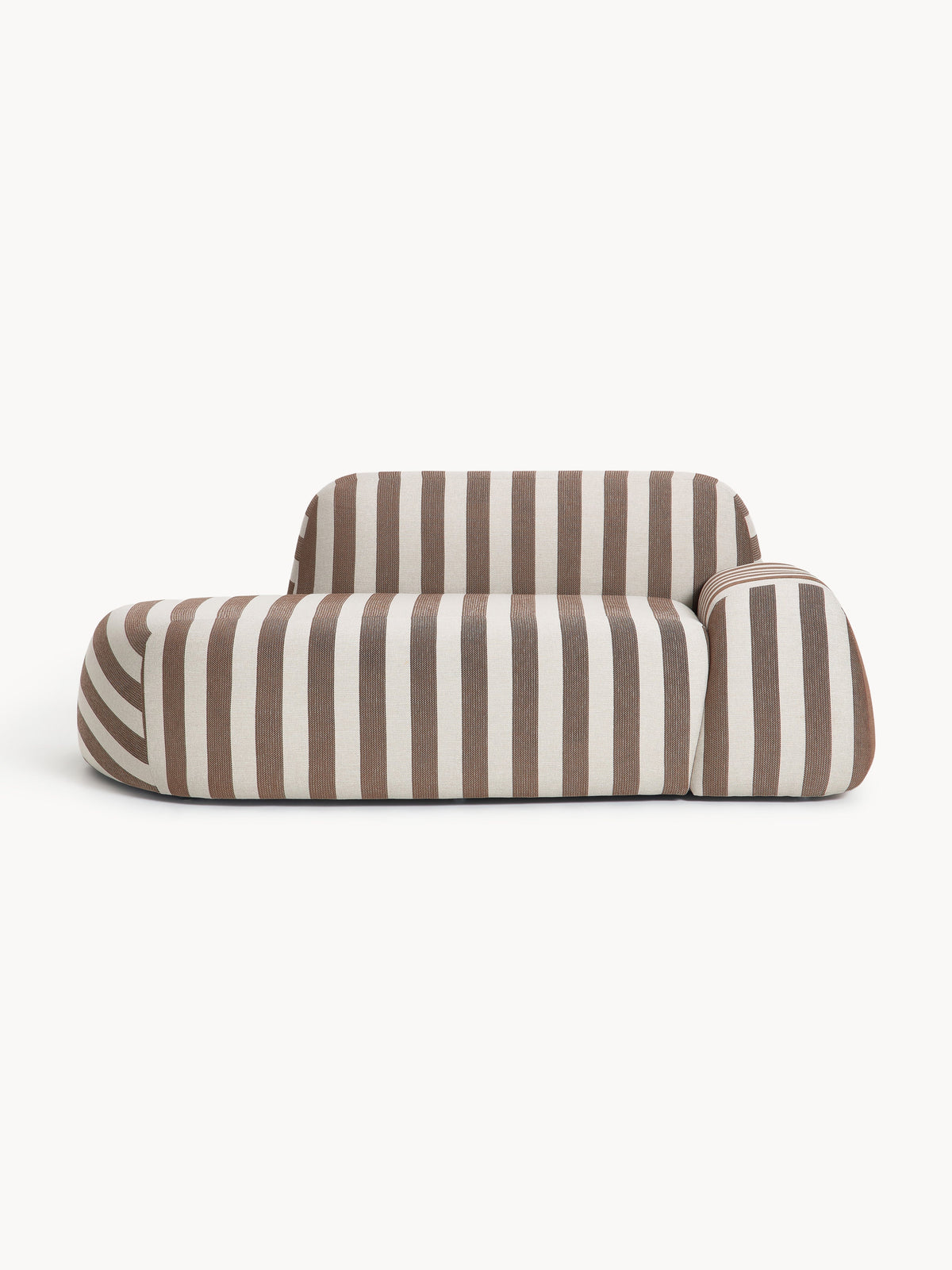 Wolna 2-Seater Striped Sofa with Chaise Longue