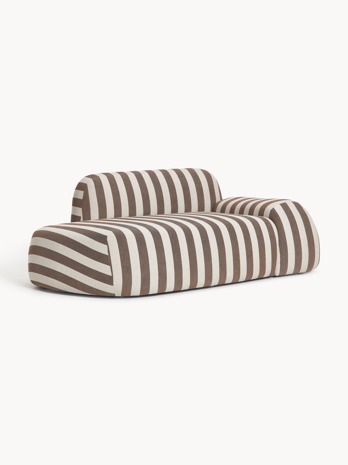 Wolna 2-Seater Striped Sofa with Chaise Longue
