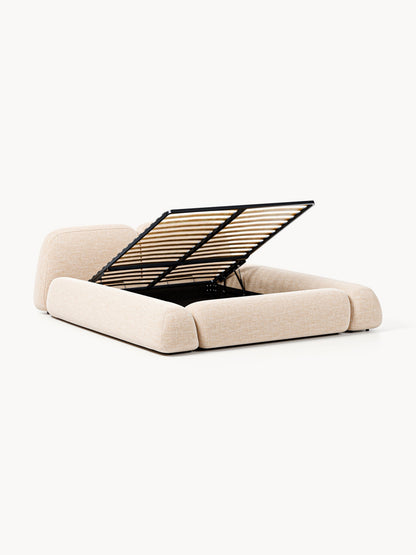 Wolna Bouclé Upholstered Bed with Storage
