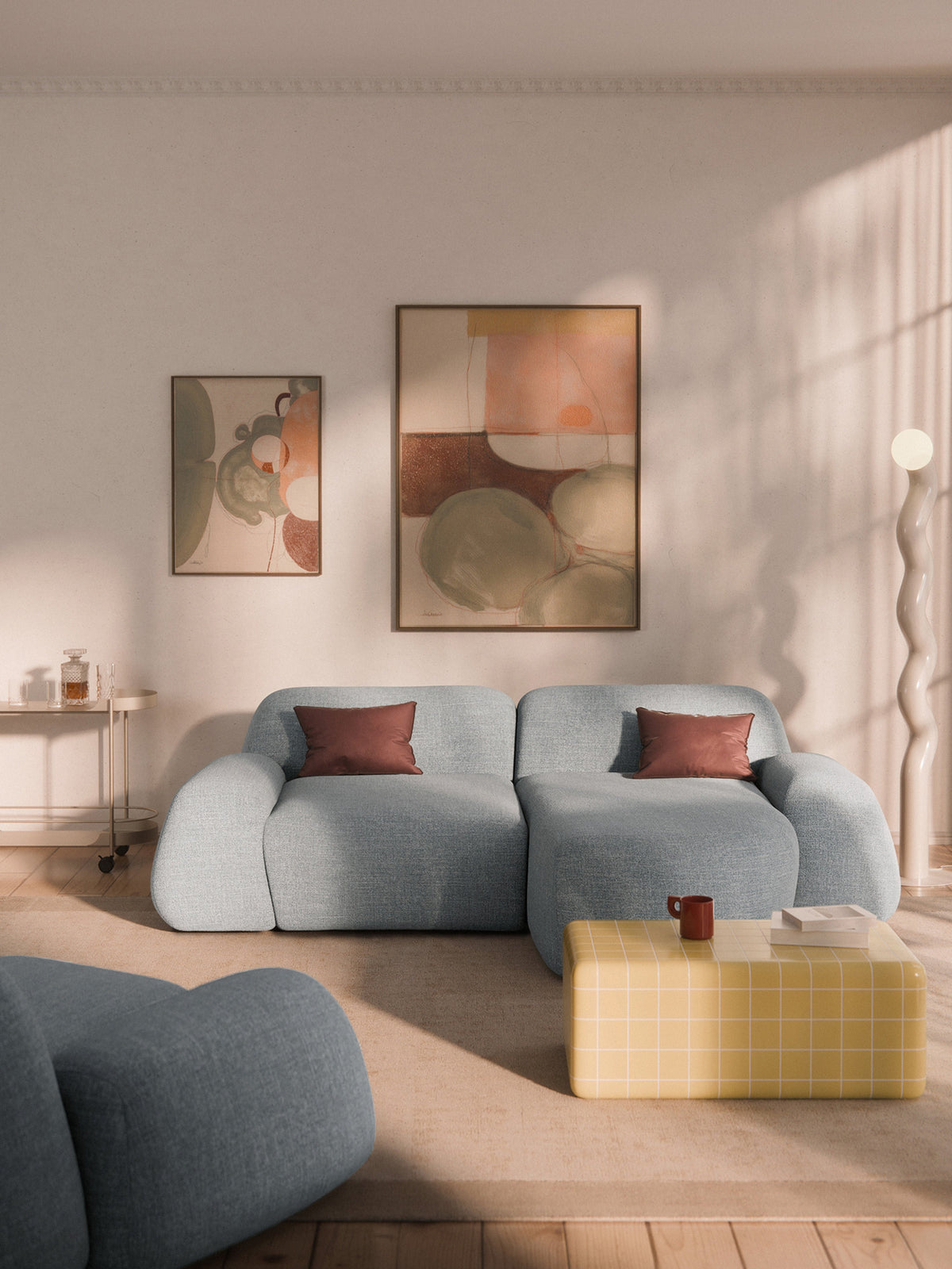 Wolna Modular Bouclé Corner Sofa (3-Seater)