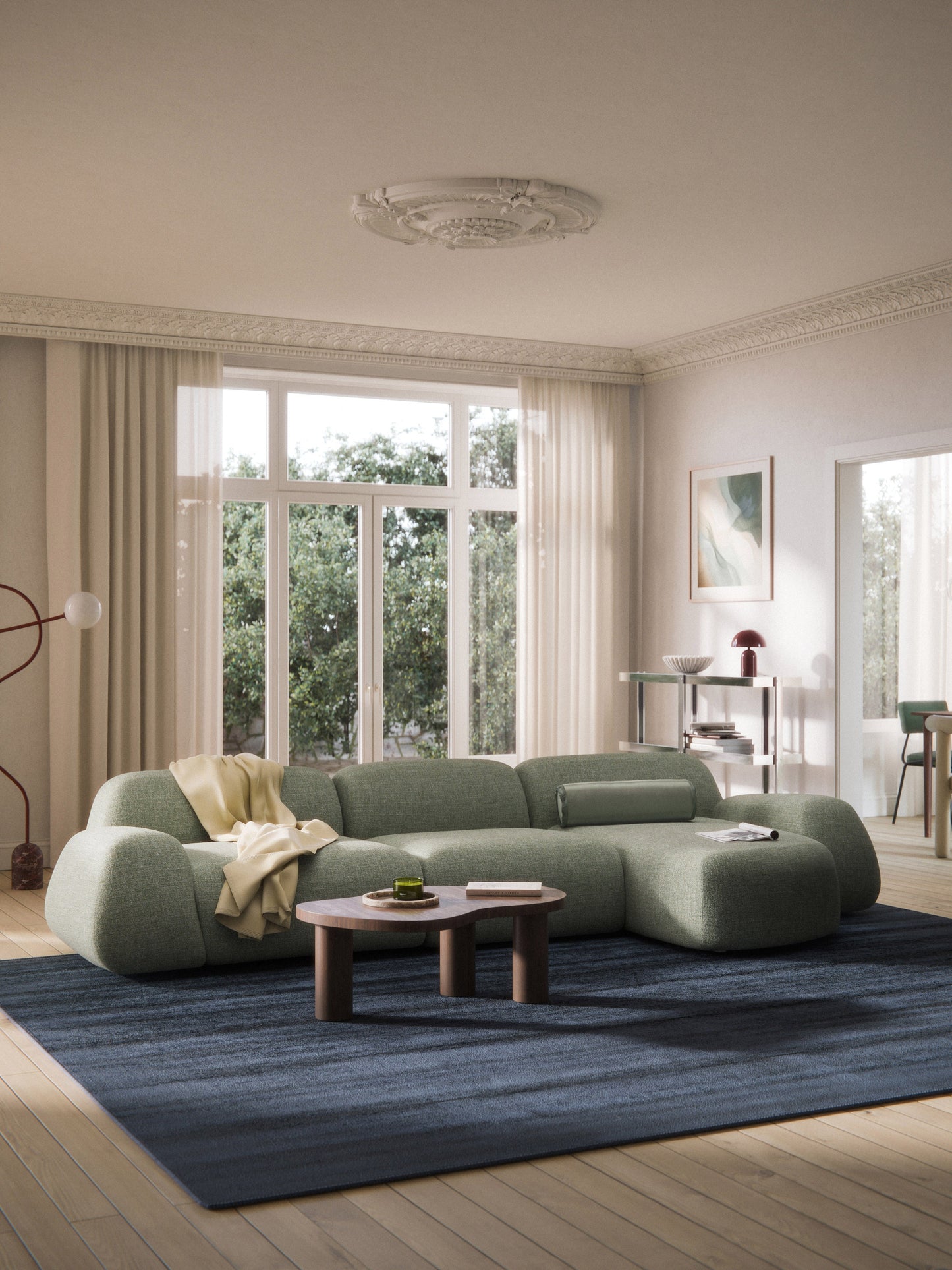 Wolna Modular Bouclé Corner Sofa (4-Seater)