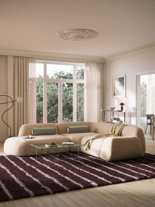 Wolna Modular Bouclé Corner Sofa (4-Seater) with Chaise Longue