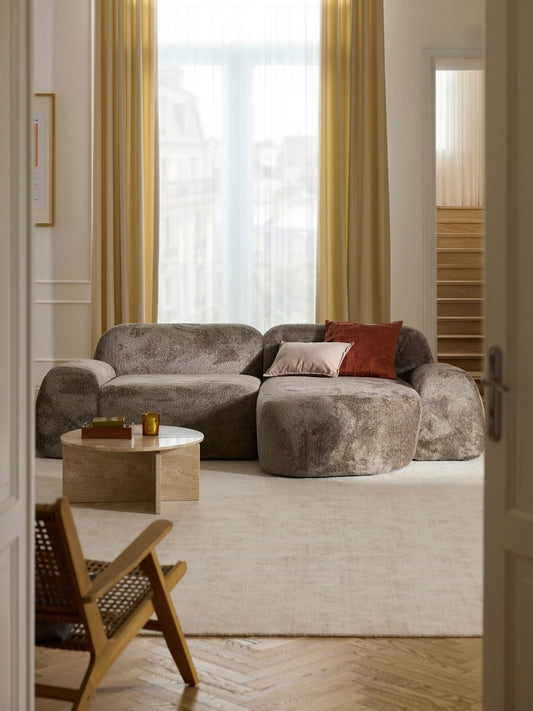 Wolna Modular Teddy Bouclé Corner Sofa (3-Seater)