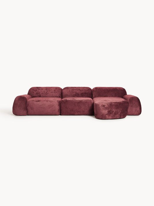 Wolna Teddy Bouclé Modular Corner Sofa (4-Seater)