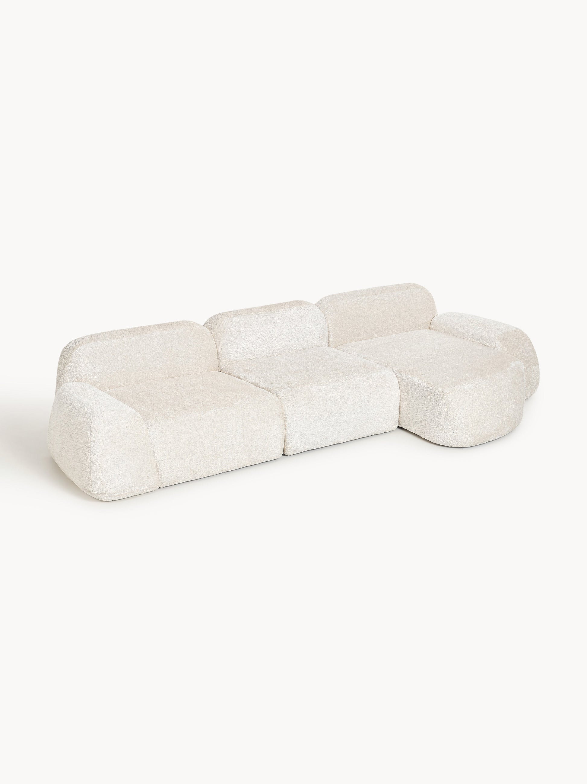 Wolna Teddy Bouclé Modular Corner Sofa (4-Seater)