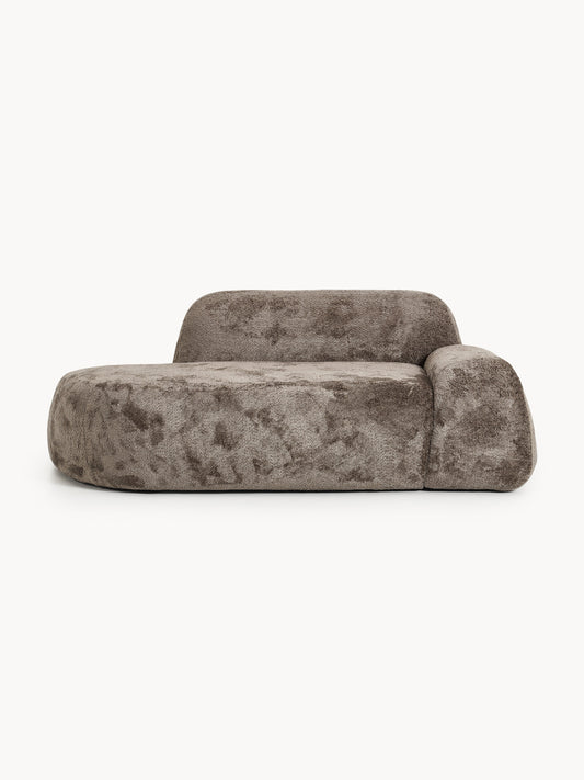 Wolna Teddy Bouclé Sofa with Chaise Longue (2-Seater)