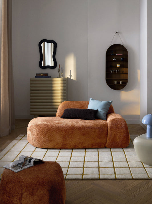 Wolna Teddy Bouclé Sofa with Chaise Longue (2-Seater)