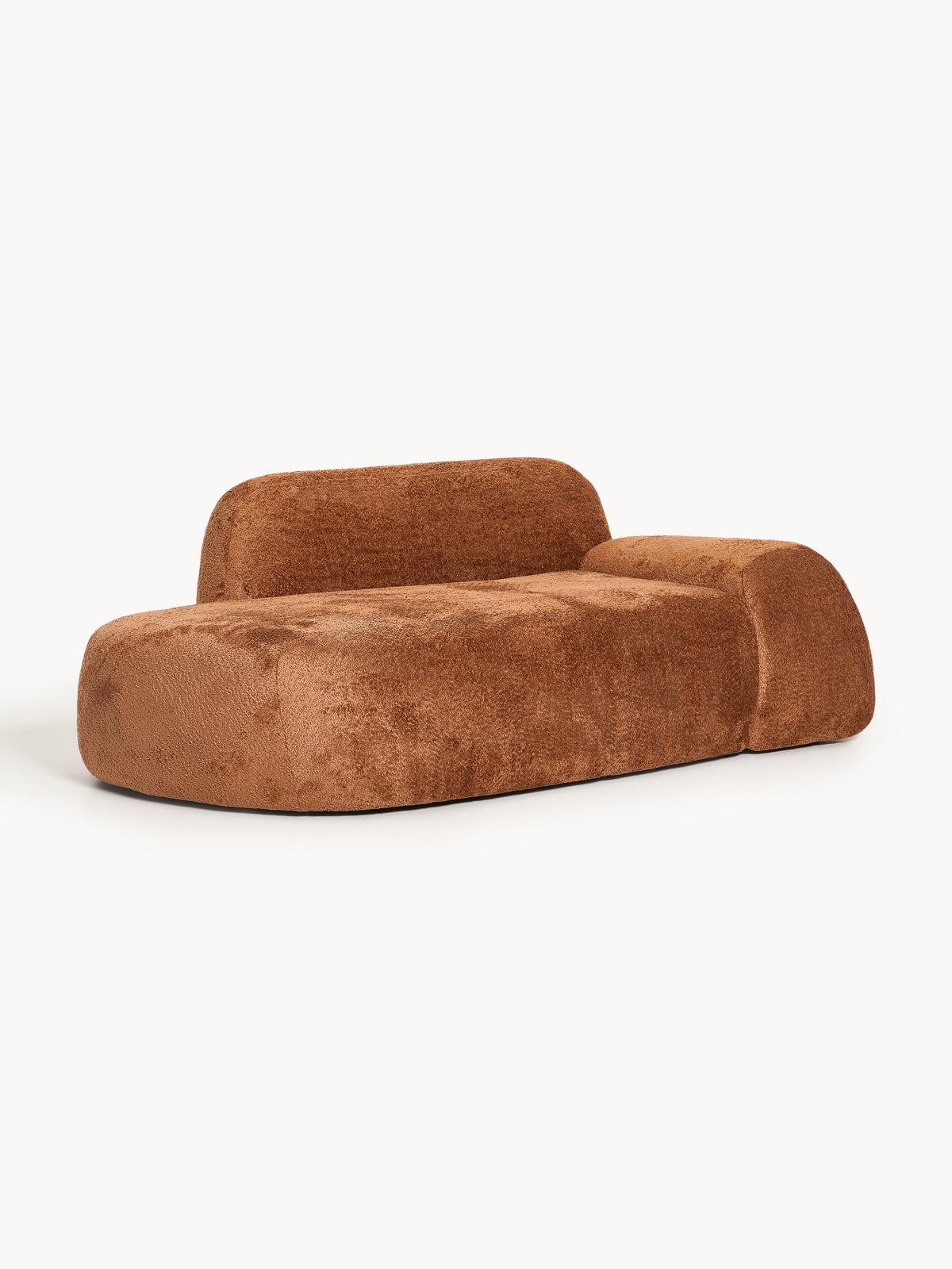 Wolna Teddy Bouclé Sofa with Chaise Longue (2-Seater)