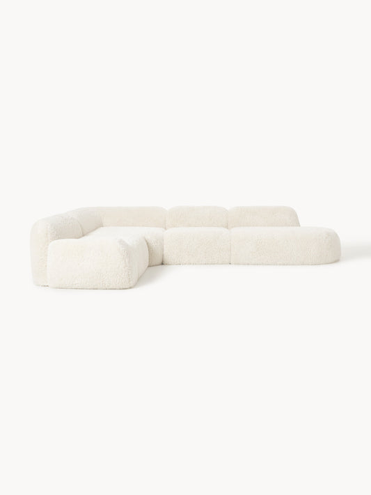 Wolna XL Modular Teddy Corner Sofa with Chaise Longue