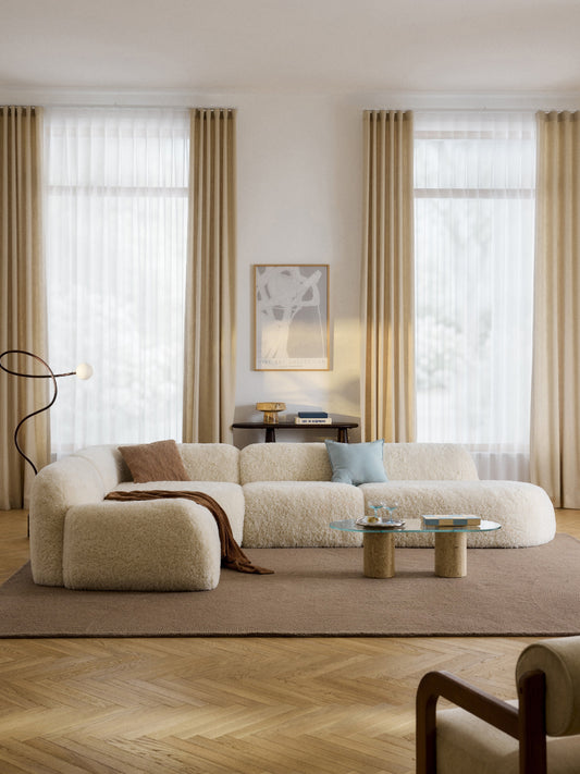 Wolna XL Modular Teddy Corner Sofa with Chaise Longue