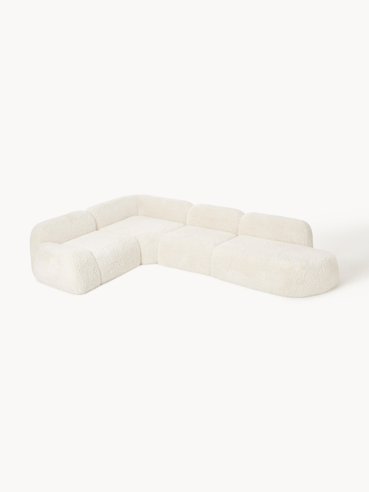 Wolna XL Modular Teddy Corner Sofa with Chaise Longue